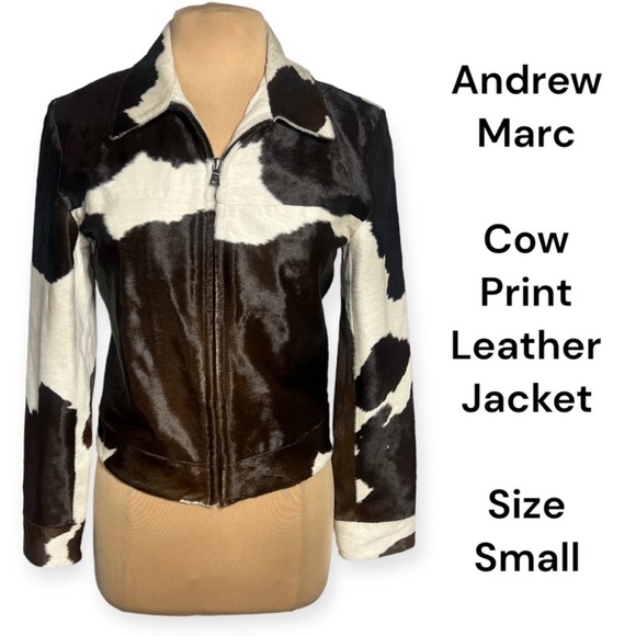 Andrew Marc Jackets & Blazers - Andrew Marc New York pony hair cow print jacket size small